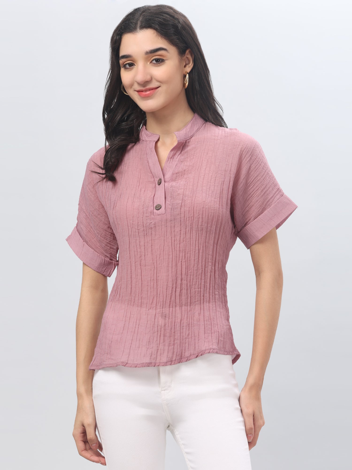 Pink Textured Top