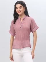 Pink Textured Top