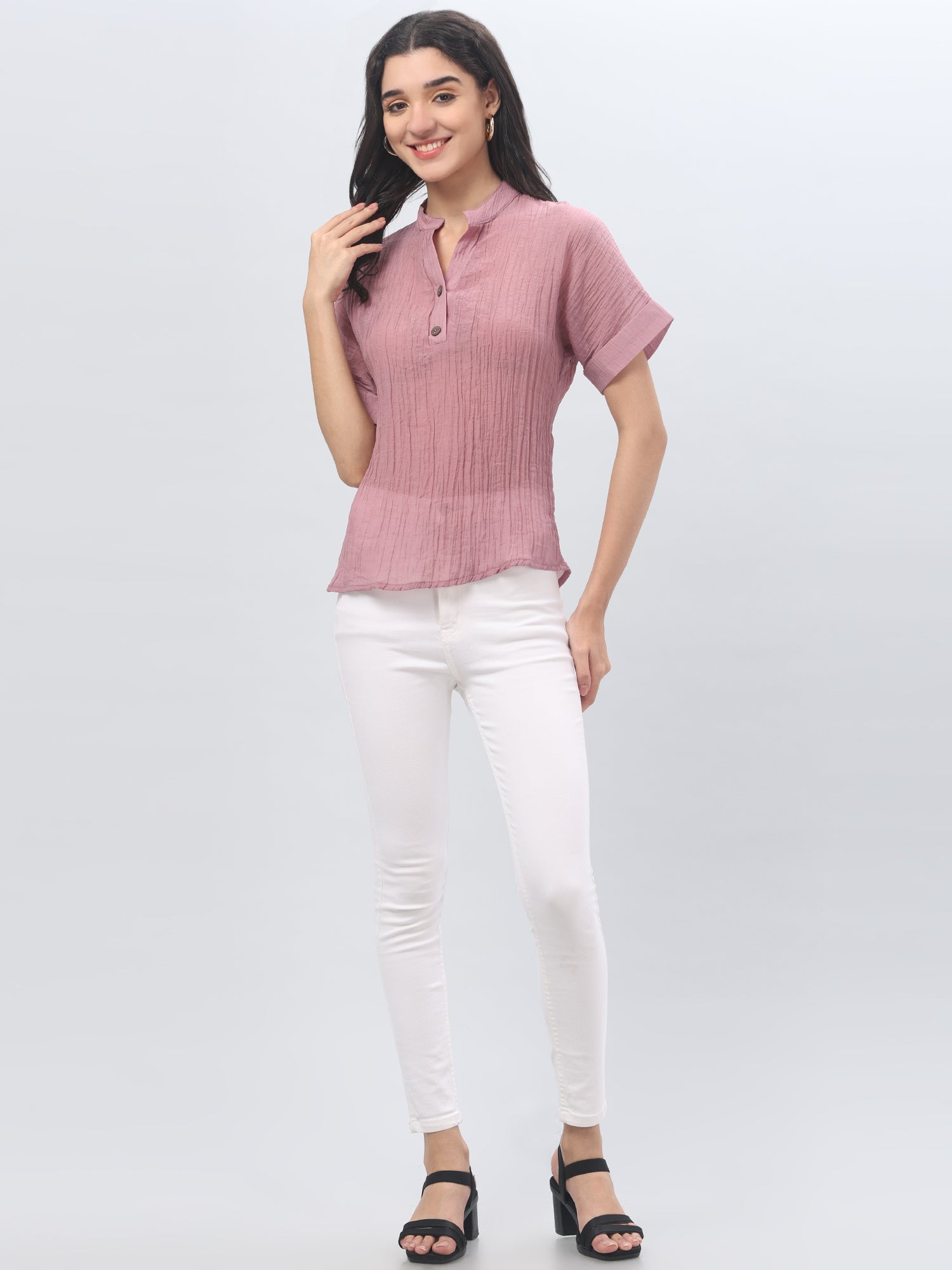 Pink Textured Top