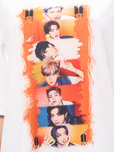 White Printed Half Sleeve T-Shirt