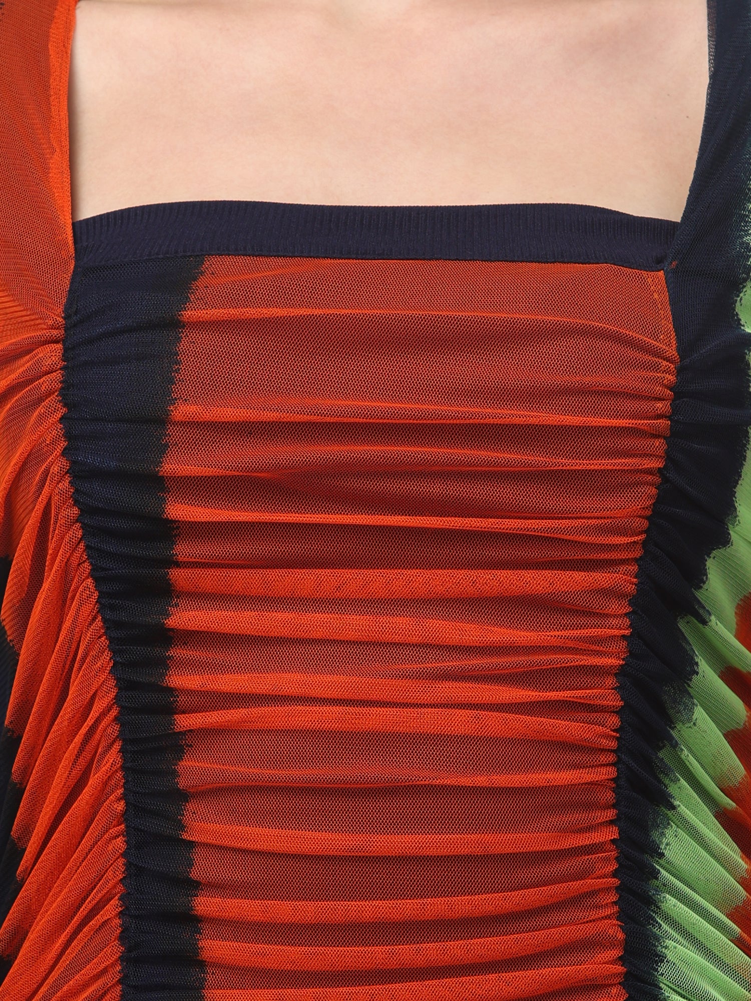 Striped Orange Bodycon dress