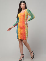 Striped Yellow Bodycon Dress