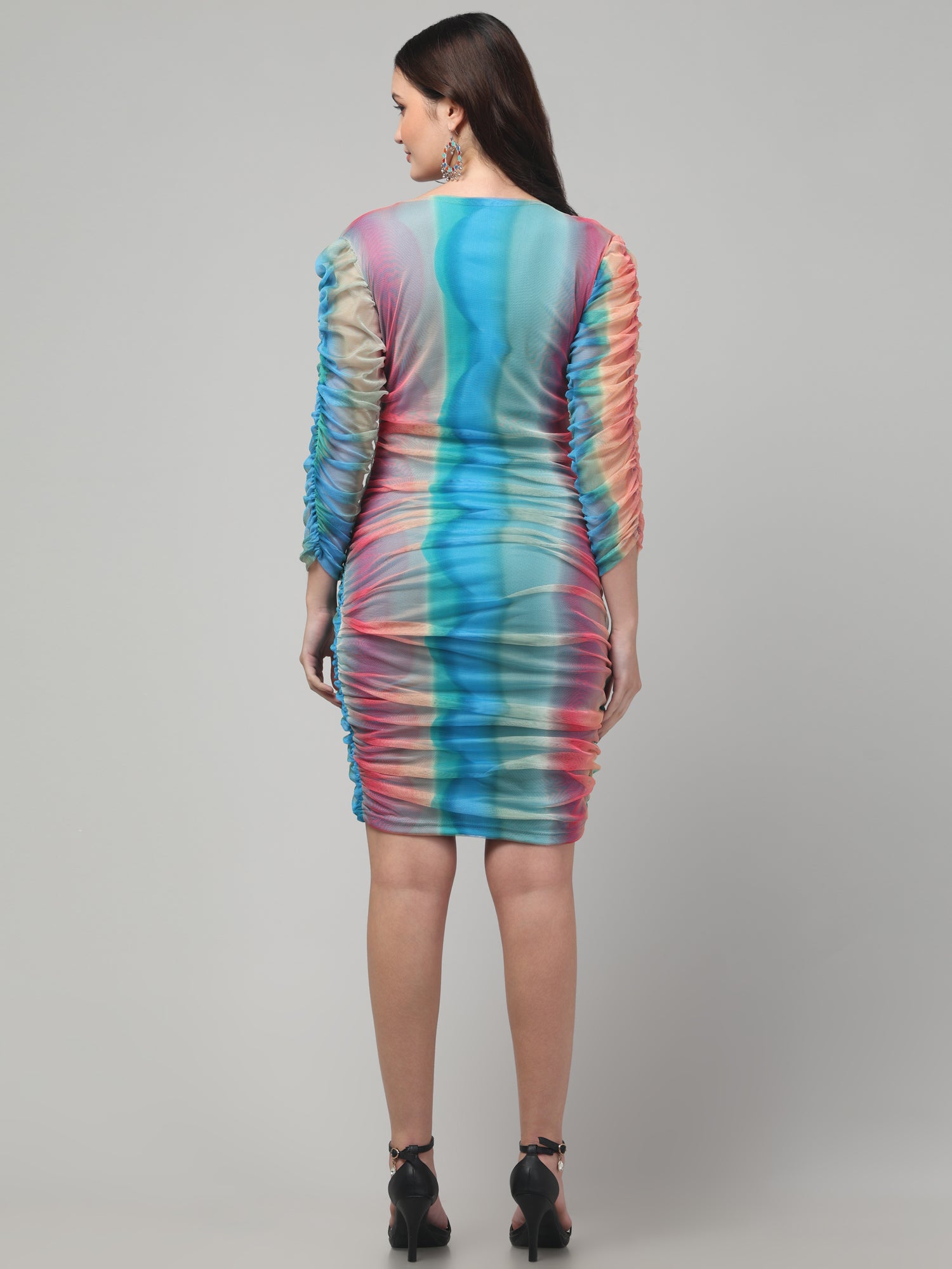 Striped Blue Bodycon Dress