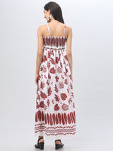 Shoulder Strap White Maxi Dress
