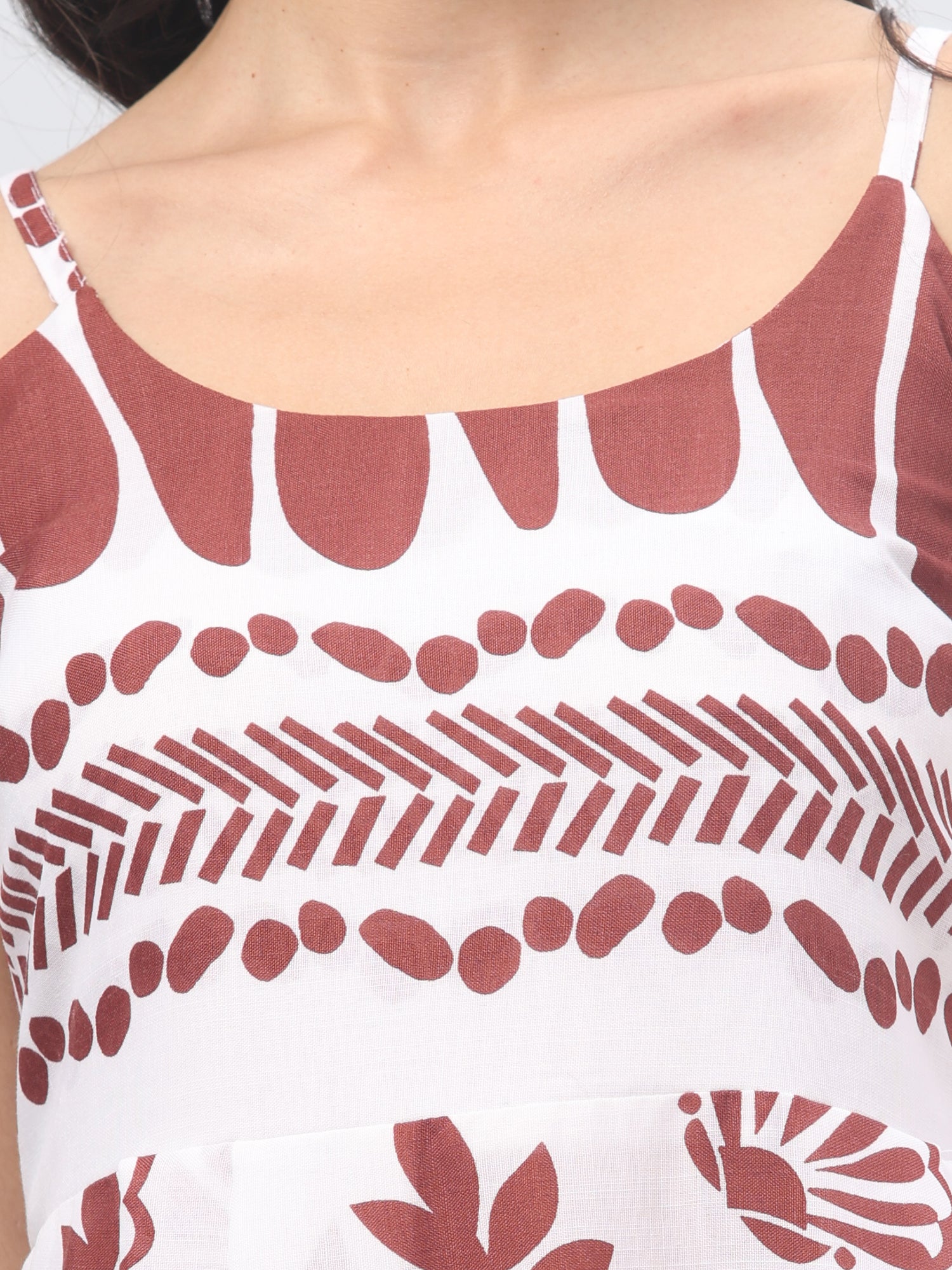 Shoulder Strap White Maxi Dress