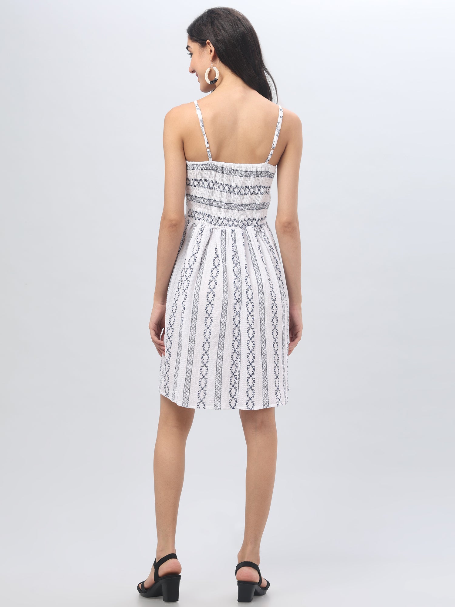Printed Sleeveless Short Dress