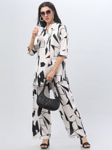 Printed Black & White Co-Ord Set