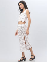 Polka Dot White Co-Ord Set