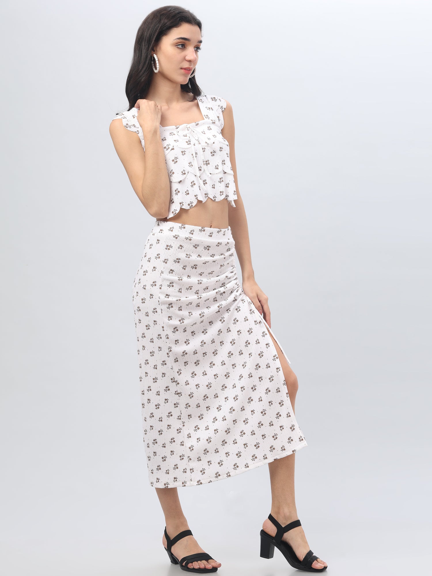 Polka Dot White Co-Ord Set