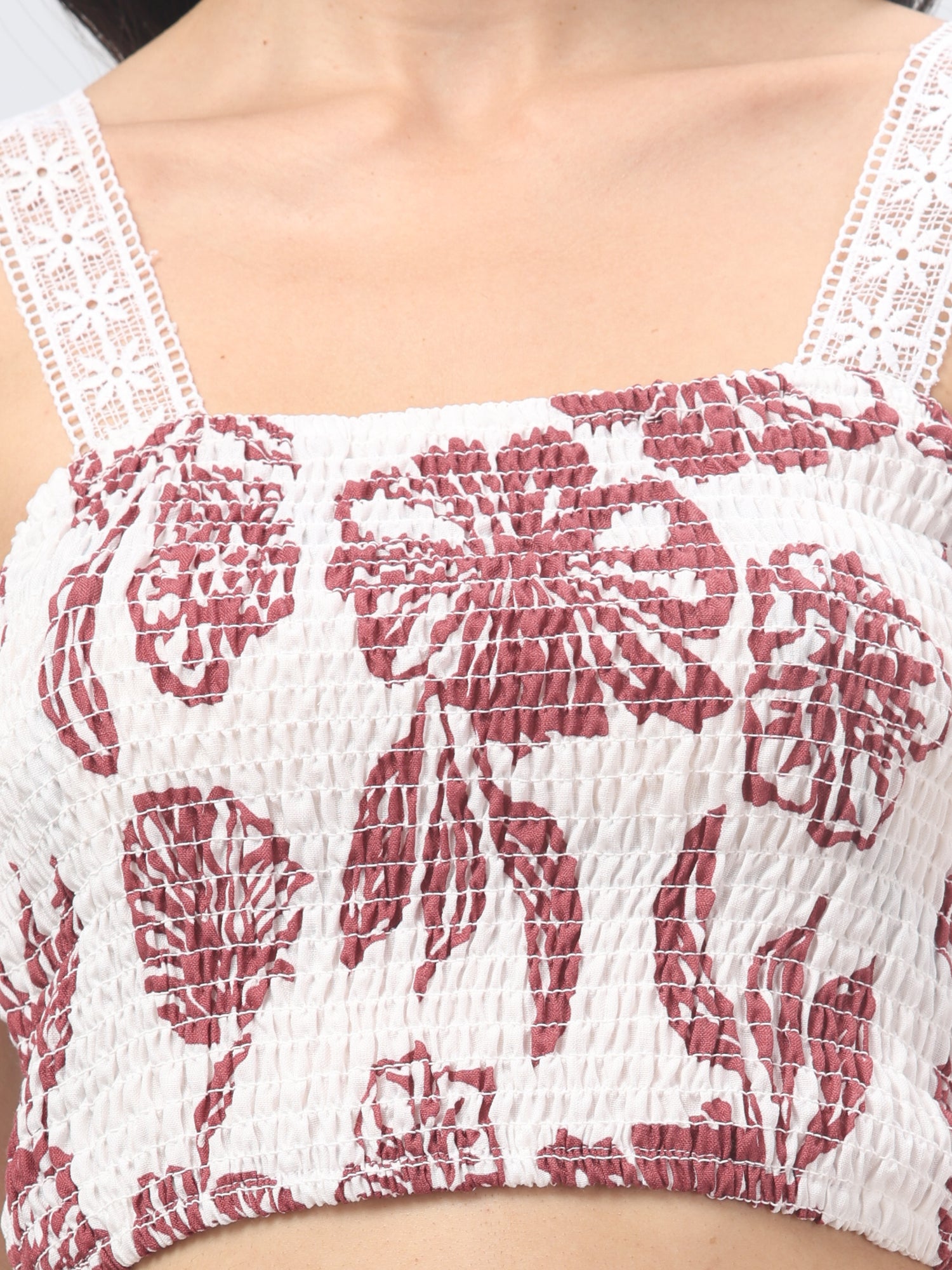 Printed White Short Co-Ord Set