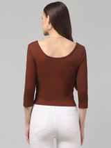 Brown Formal Top