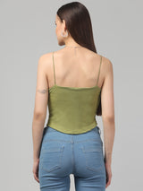 Green Shoulder Strap Top