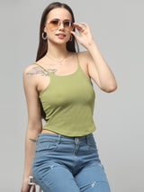 Green Shoulder Strap Top