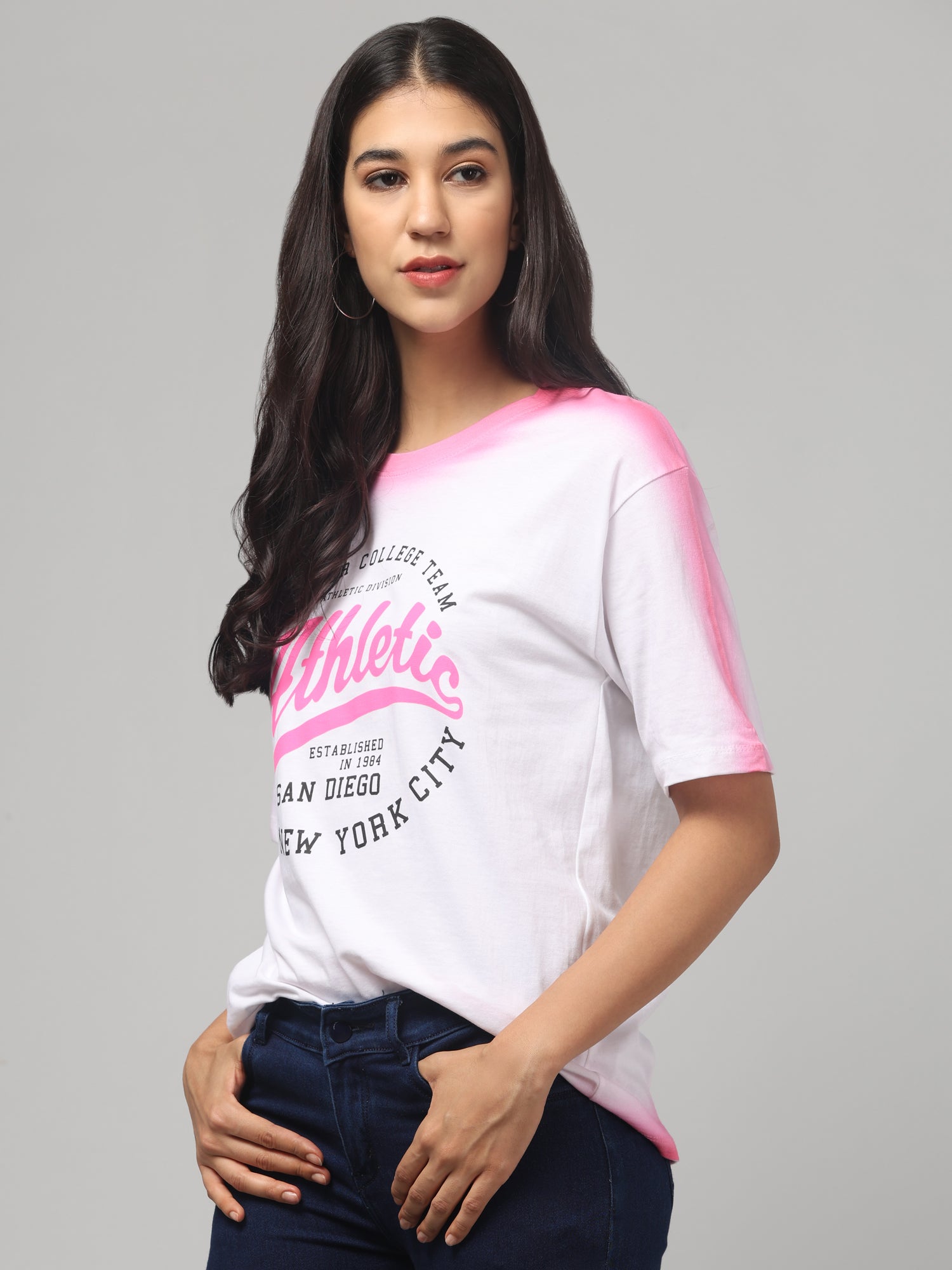 Typography white T-shirt