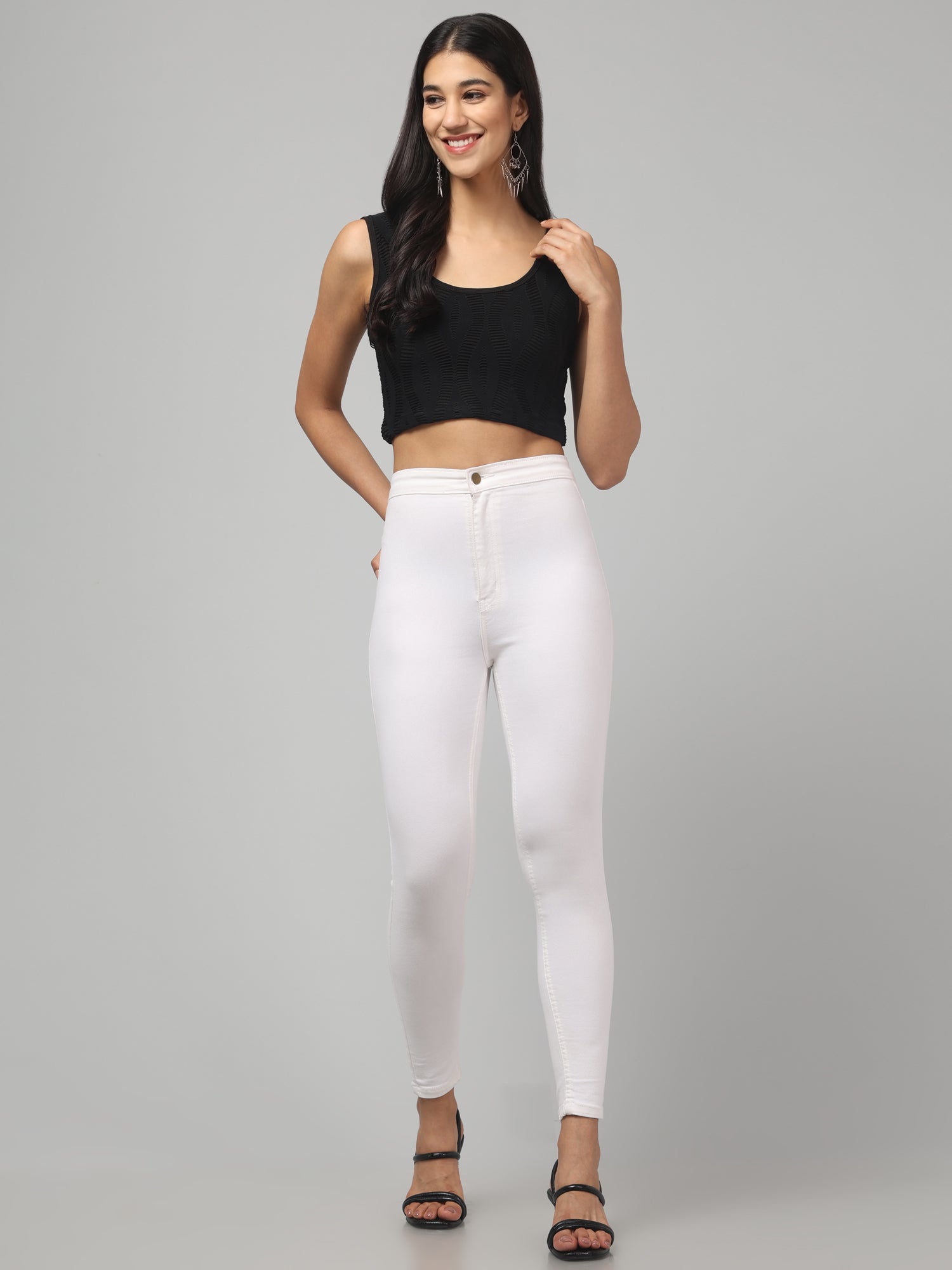 Prited Abstract Crop Top