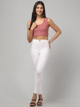 Prited Abstract Crop Top