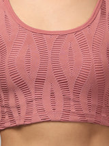 Prited Abstract Crop Top