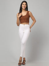 Prited Abstract Crop Top