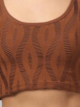 Prited Abstract Crop Top