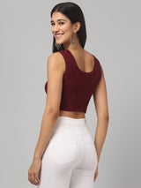 Prited Abstract Crop Top