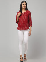 Brown Polka Dot Top