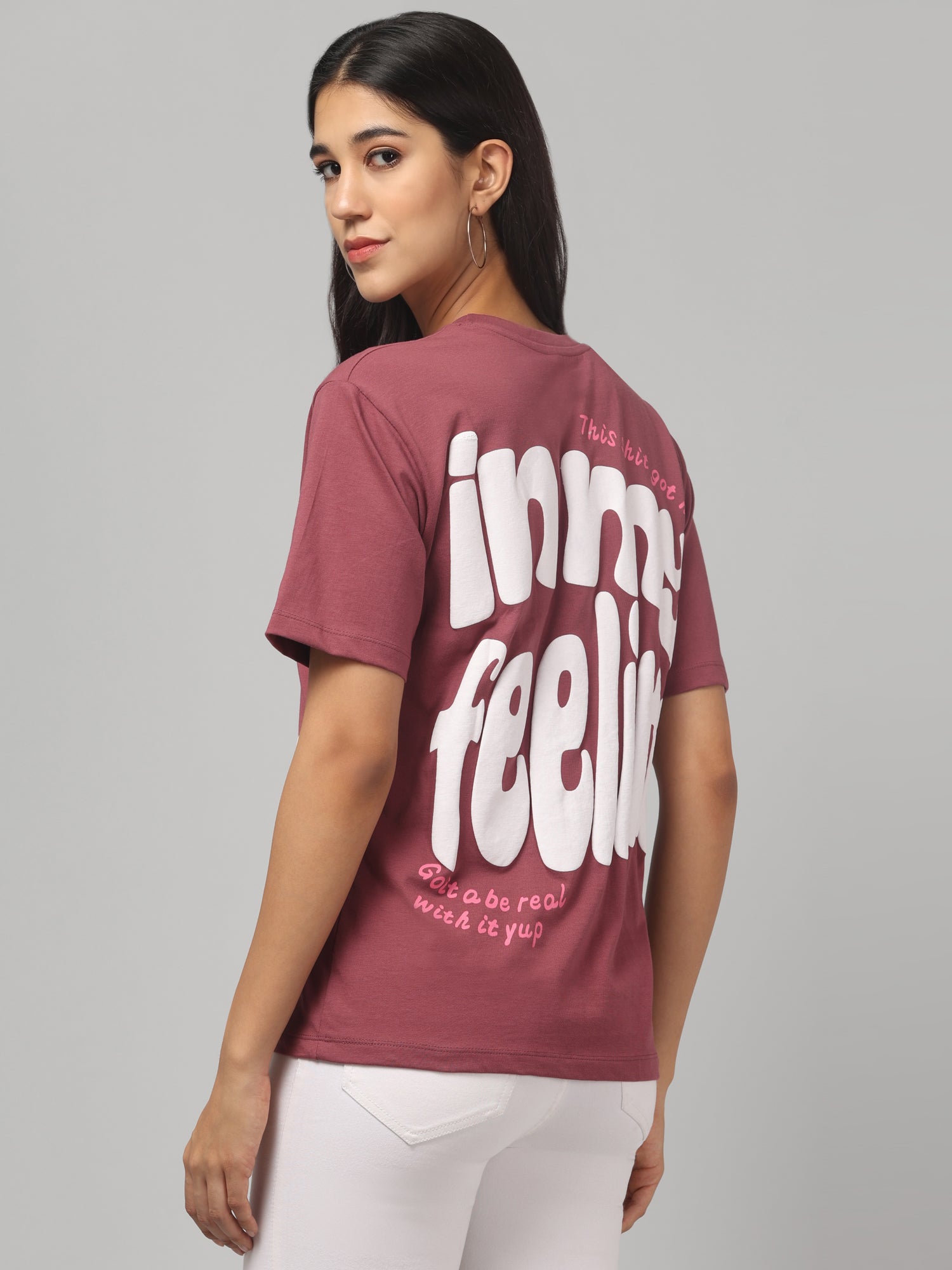 Mauve Round Neck Tshirt
