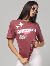 Mauve Round Neck Tshirt