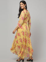 Full Sleeve Floral Maxi Dress