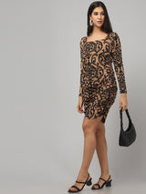Abstract Print Mini Dress