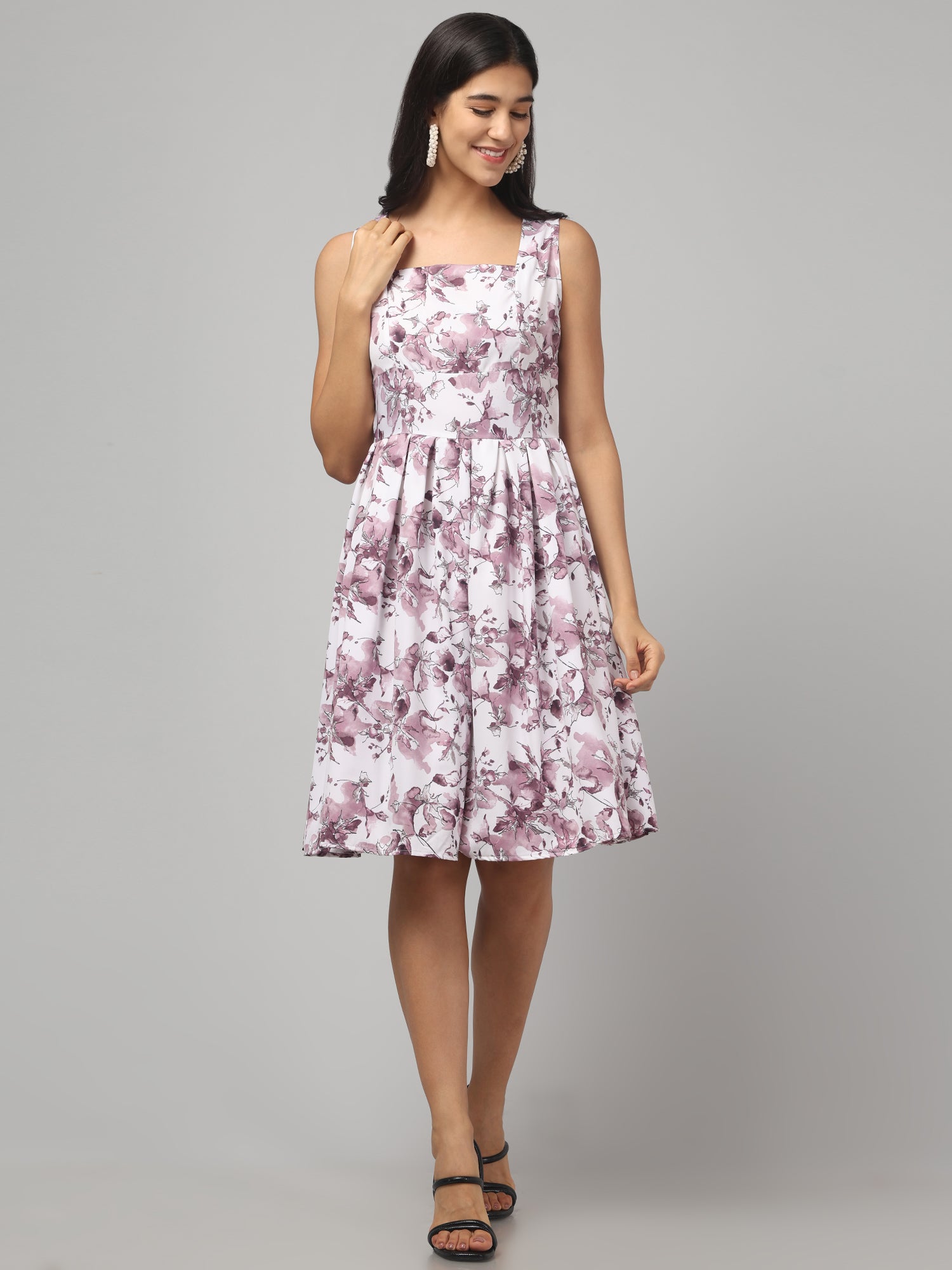 Multicolor Cute Midi Dress