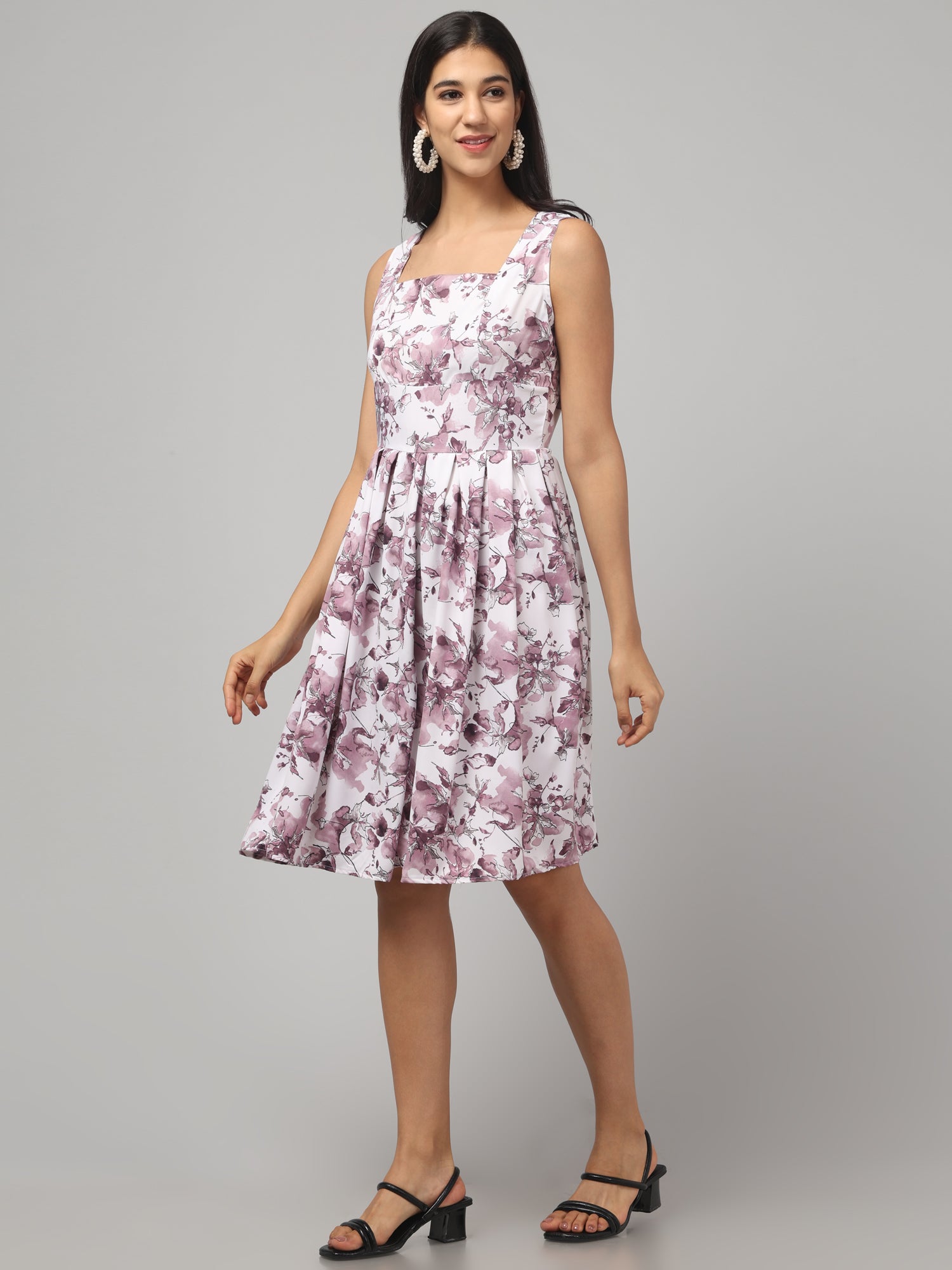 Multicolor Cute Midi Dress