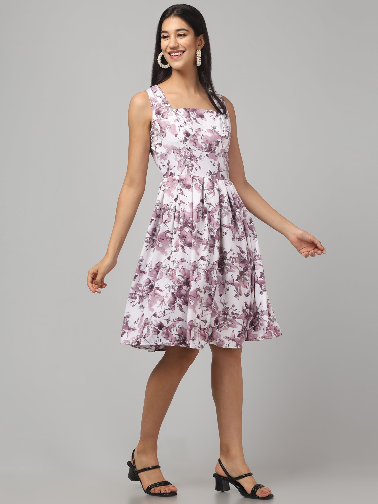 Multicolor Cute Midi Dress