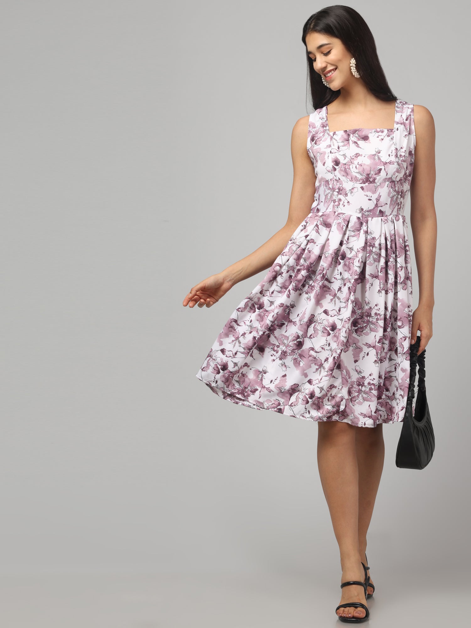 Multicolor Cute Midi Dress