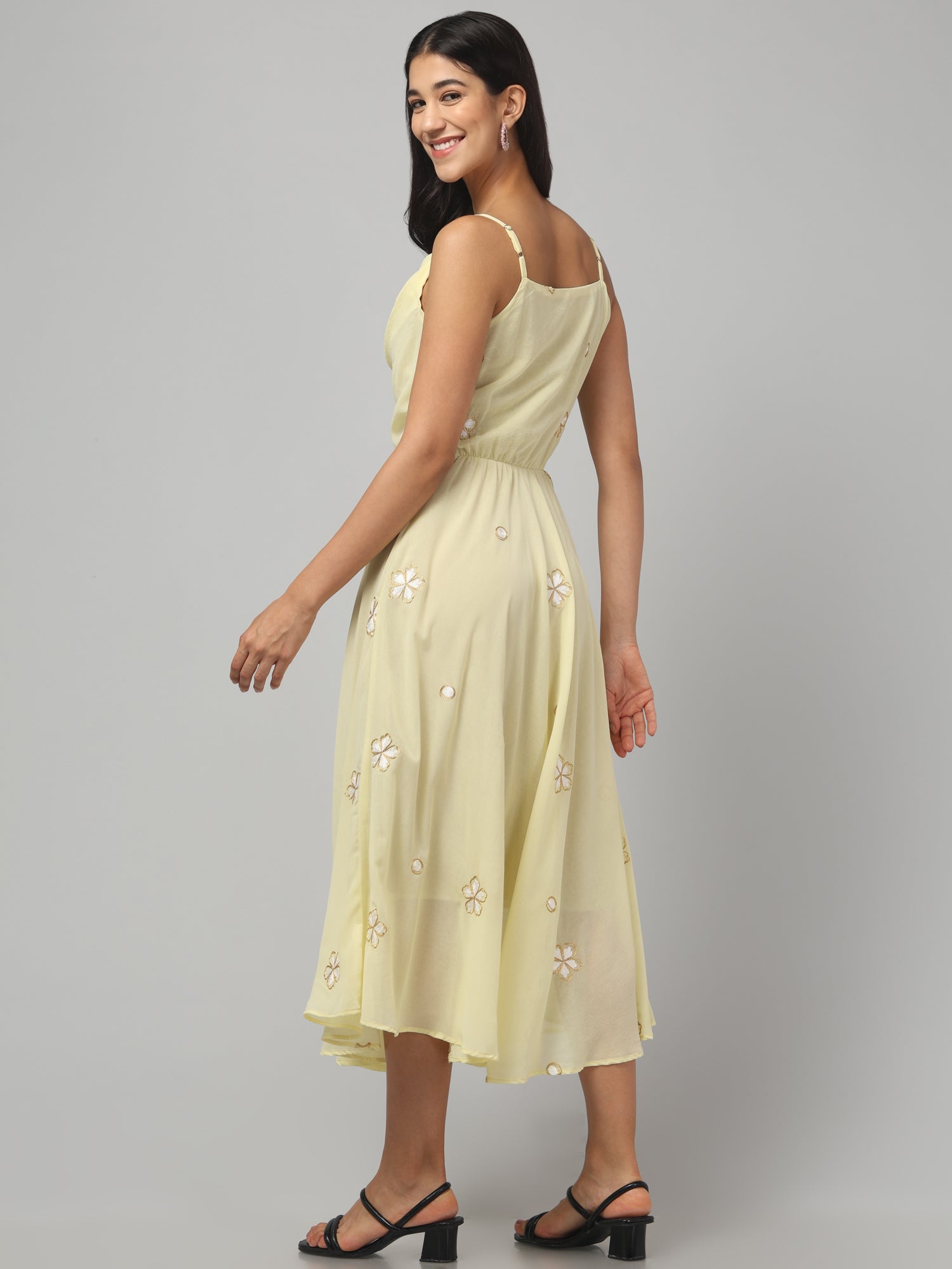 Cowl Neck Midi Dress