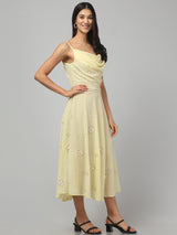 Cowl Neck Midi Dress