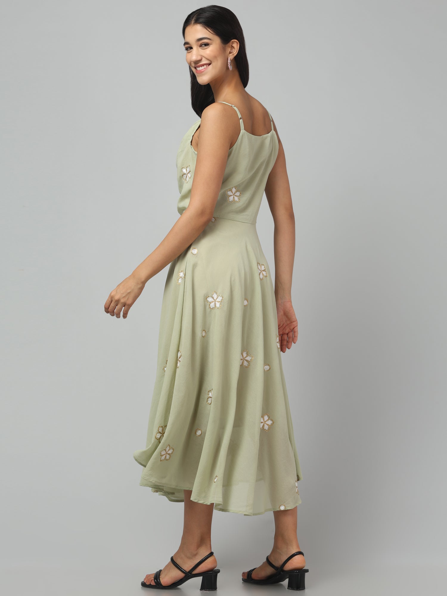 Cowl Neck Midi Dress