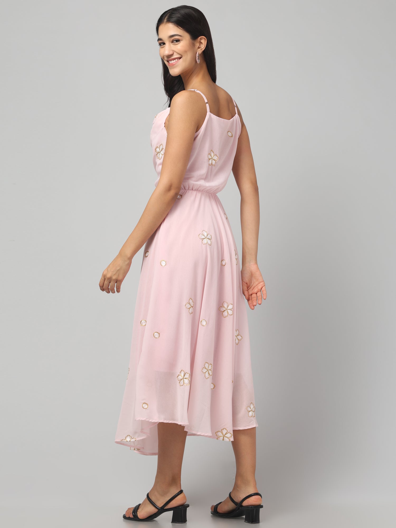 Cowl Neck Midi Dress