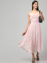 Cowl Neck Midi Dress