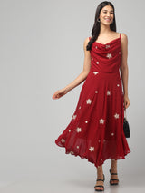 Cowl Neck Midi Dress