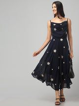 Cowl Neck Midi Dress
