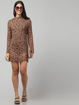 Animal Print Mini Dress