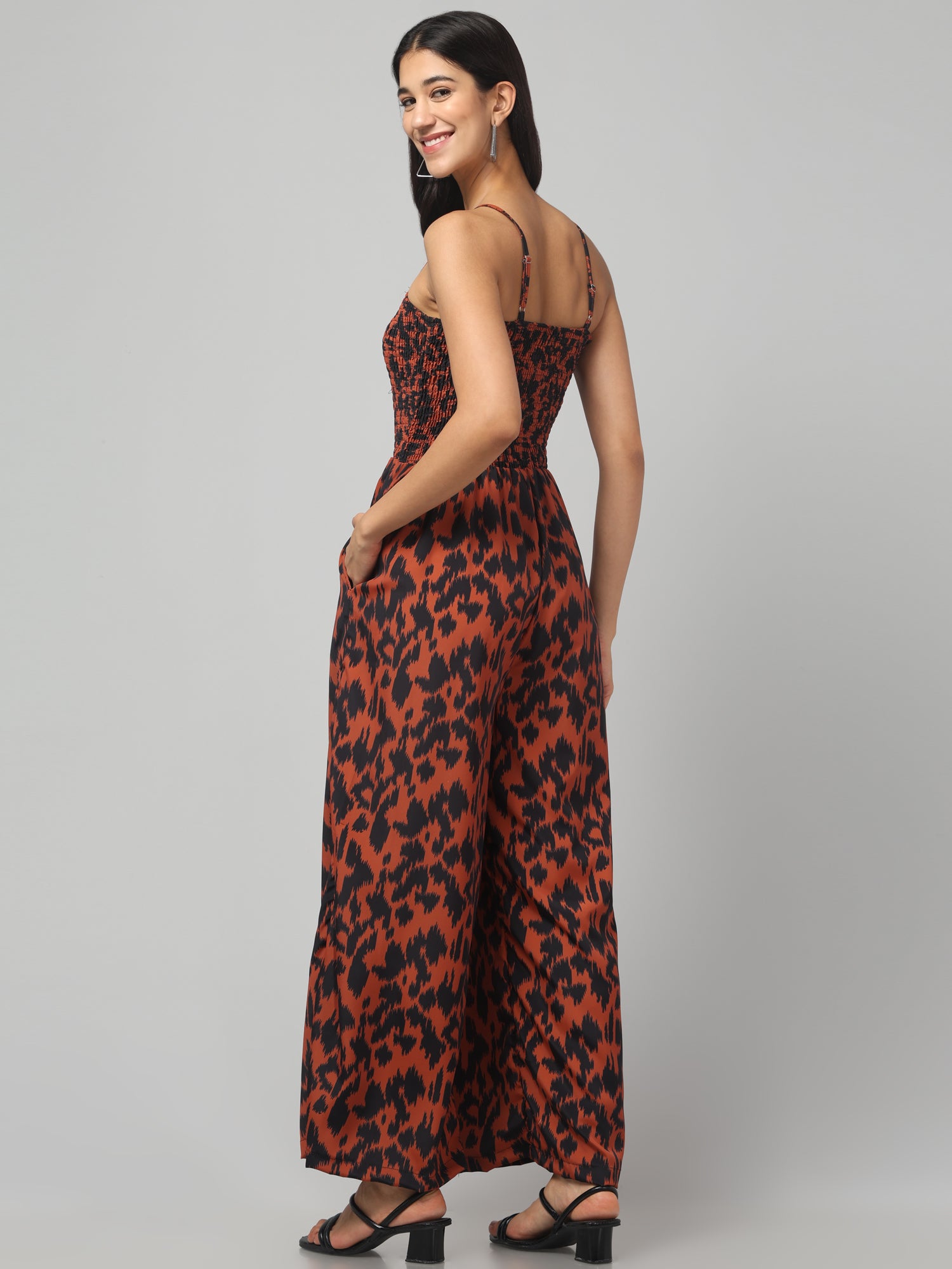 Clobug Women Animal Print Jumpsuit