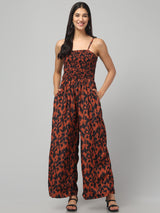 Clobug Women Animal Print Jumpsuit