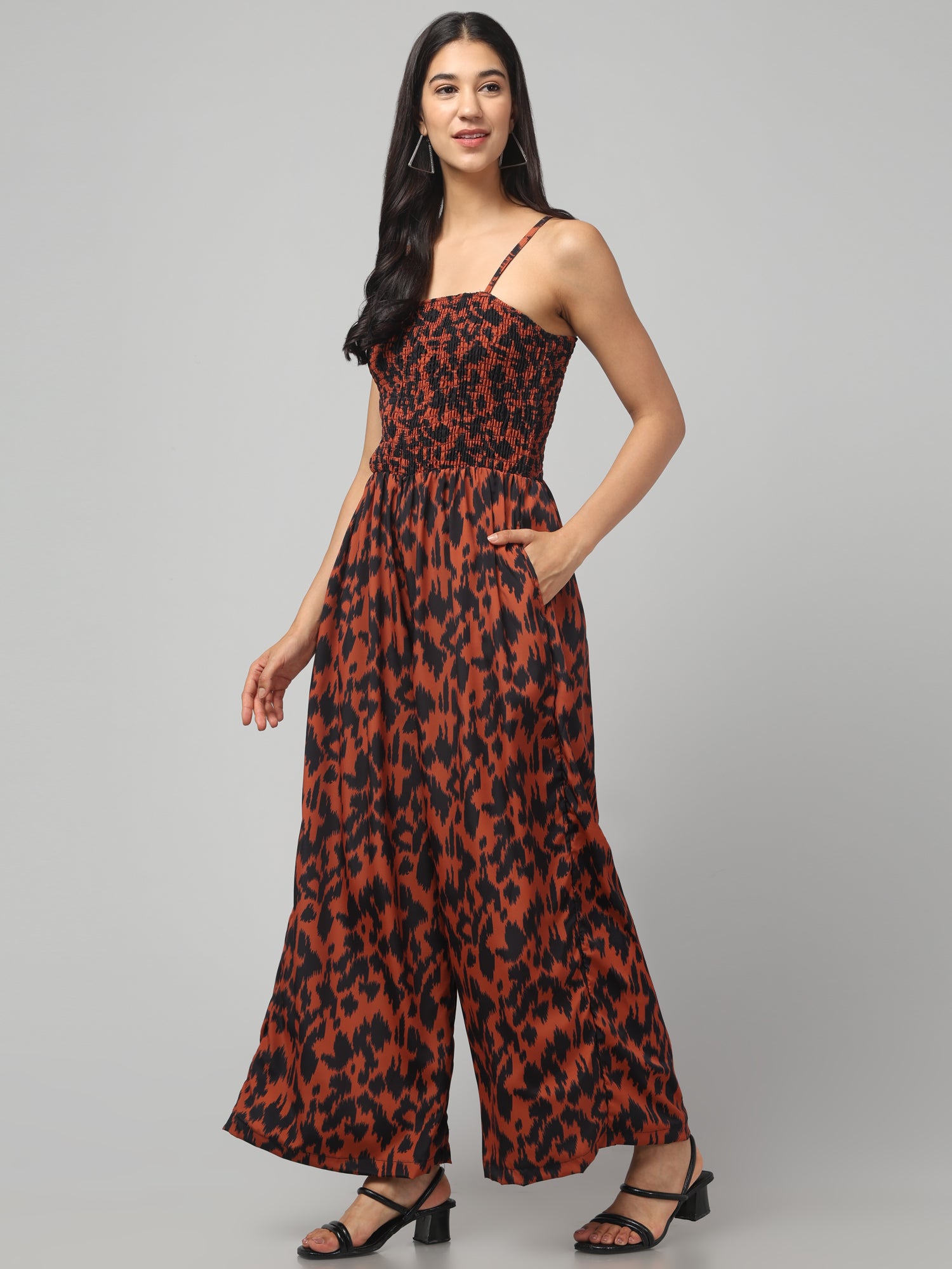 Clobug Women Animal Print Jumpsuit