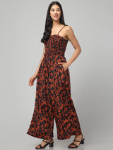 Clobug Women Animal Print Jumpsuit