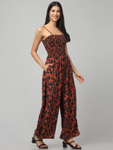 Clobug Women Animal Print Jumpsuit