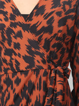 Brown Animal Print Dress