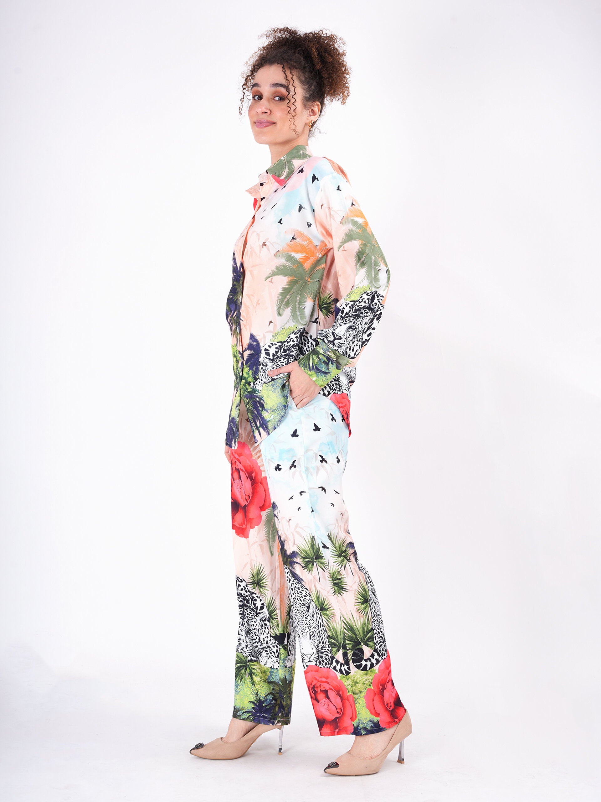 Nature Print Beige Cordset