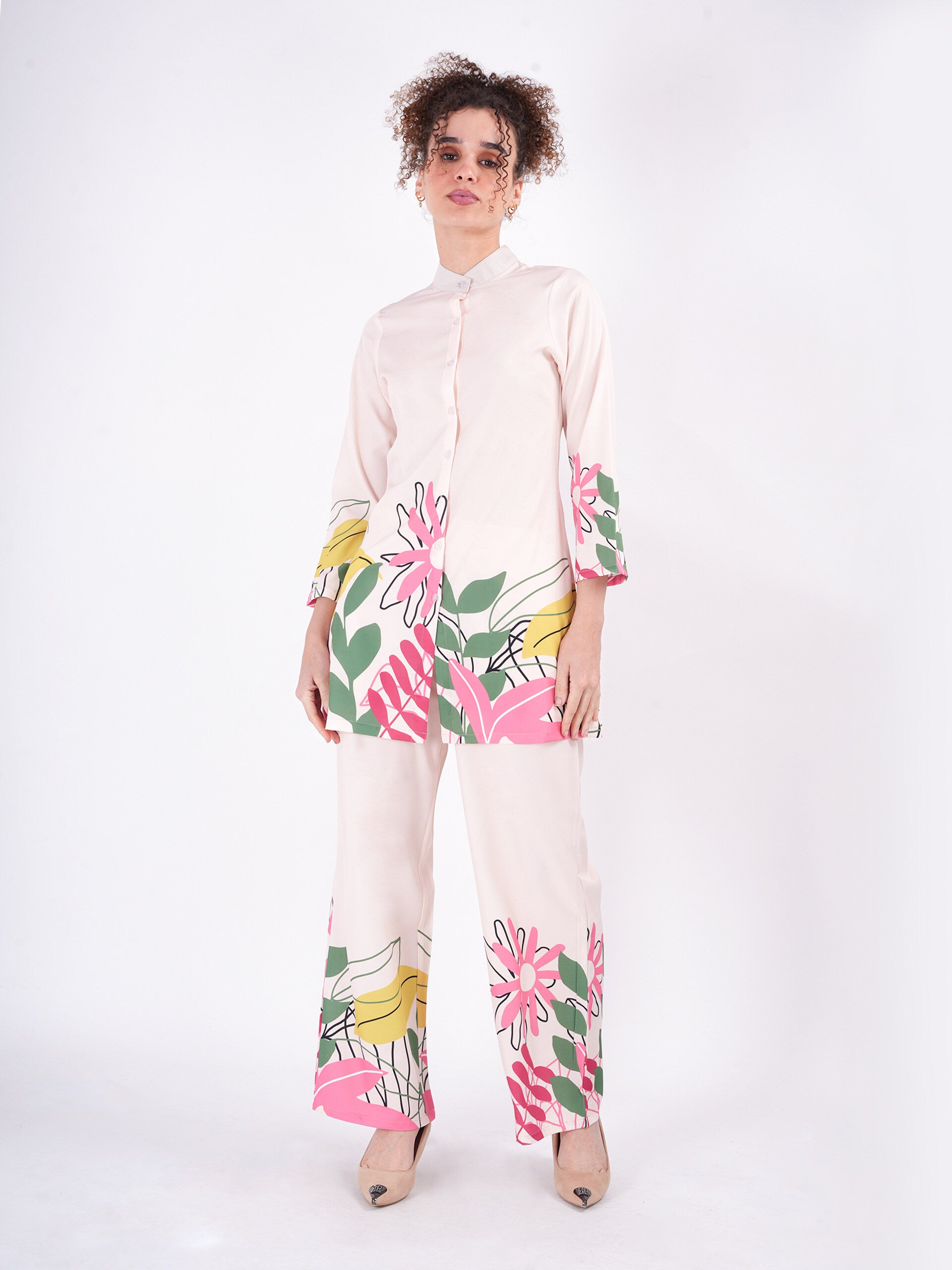 Pink Bloom Floral Cordset