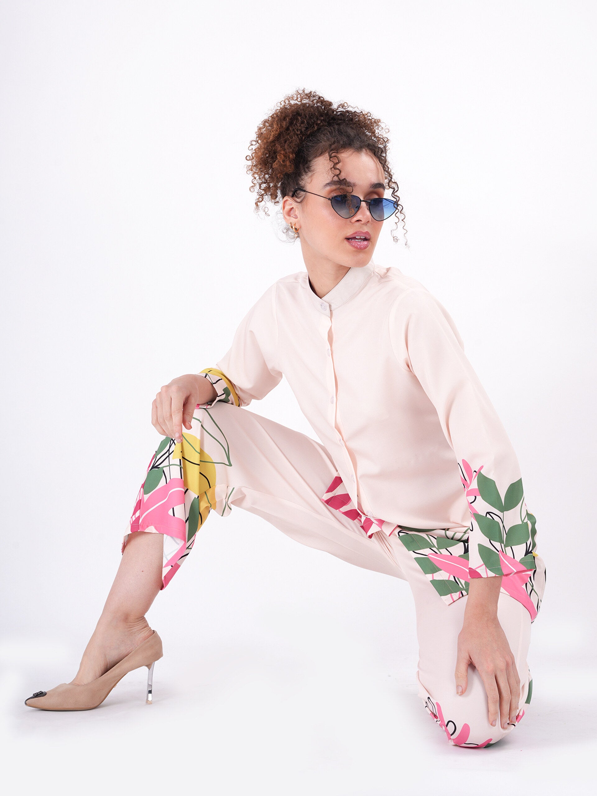 Pink Bloom Floral Cordset